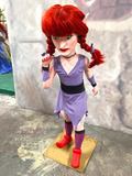 Φιγούρα - Κούκλα Ξωτικό με μωβ φόρεμα και κόκκινα μαλλιά