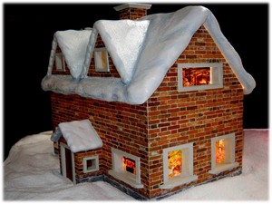 Ειδική κατασκευή Χριστογεννιάτικα φωτιζόμενα σπιτάκια
