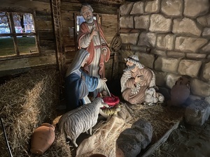 τρισδιάστατο έκθεμα Ιωσήφ, Παναγία, Χριστούλης σε  φάτνη