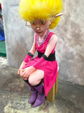 Φιγούρα - Κούκλα Ξωτικό με ροζ φόρεμα και κίτρινα μαλλιά