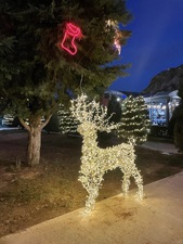 3D χριστουγιεννιάτικο ελάφι εξωτερικού χώρου